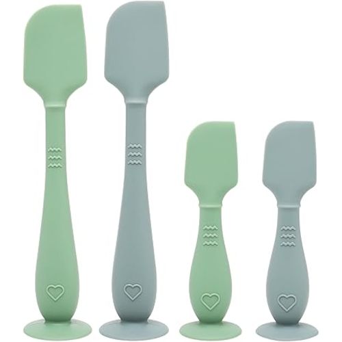 Baby Diaper Cream Spatula, Silicone Baby Diaper Rash Cream Applicator, Soft Butt Paste Spatula Brush with Suction Base for Newborn Essentials, 4-Pack