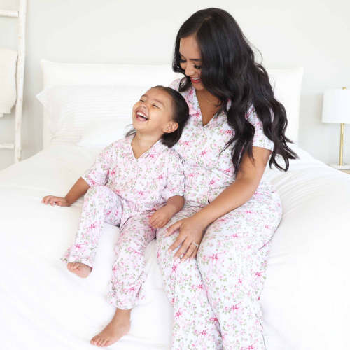 Women's Two Piece Flare Lounge Set | Bows in Bloom