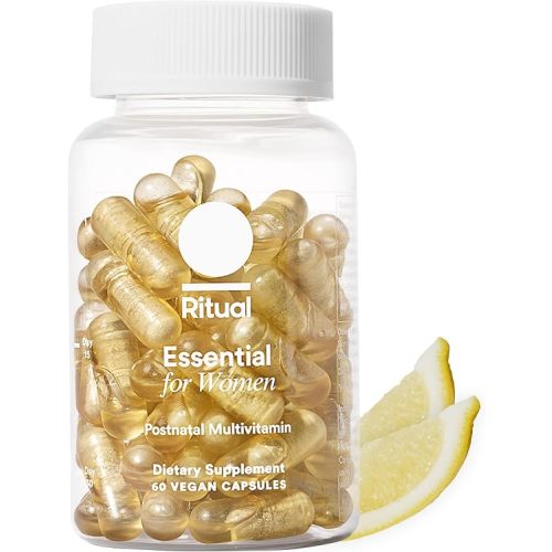 Ritual Postnatal Multivitamin for Women - Key Essential Vitamins and Minerals to Support Mom and Baby Postpartum and Throughout Lactation* - Choline, Omega-3 DHA - Mint - 60 Capsules - 30 Servings