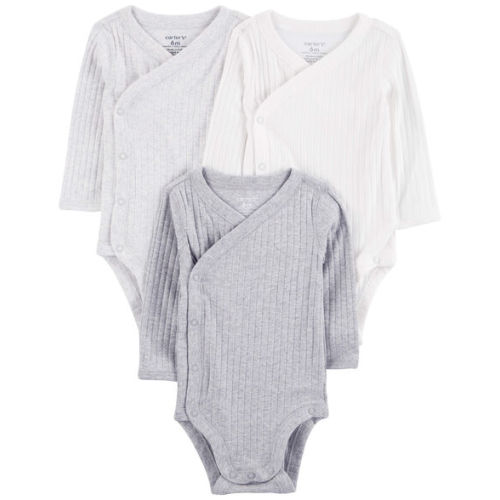 Carter's Baby 3-Pack Long-Sleeve Side-Snap Bodysuits
