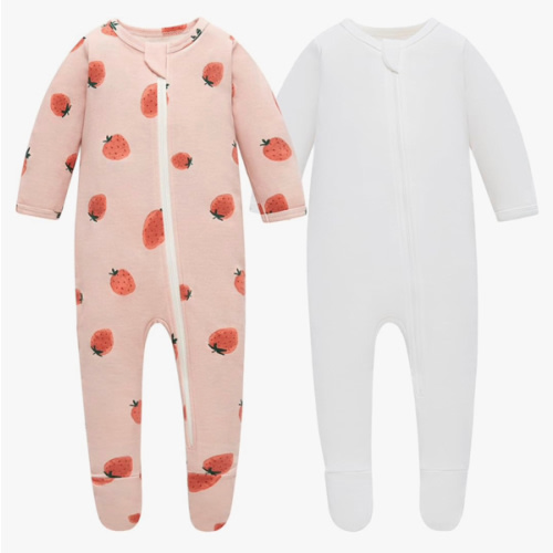 3-6 Month Owlivia Organic Cotton Baby Pajamas, Boys Girls Zip Front Sleep 'N Play Pjs, Footed Sleeper, Long Sleeve