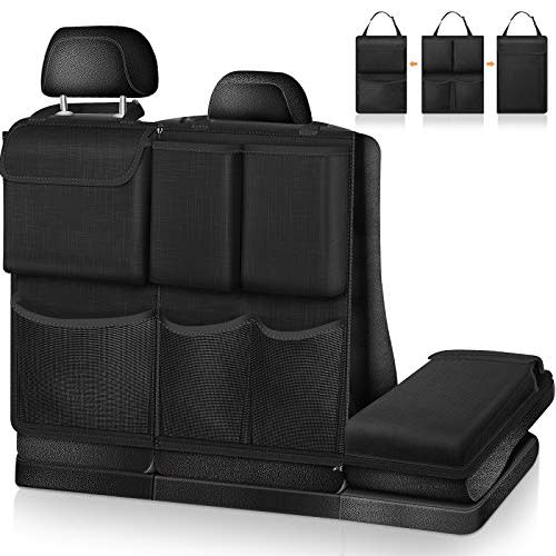 FINPAC Car Trunk Organizer Storage, Detachable Seat Back Hanging Storage | Large Capacity Collapsible Car Storage Bag with Multi Pockets, Universal for Car Van SUV MPV Pickup Truck, Black