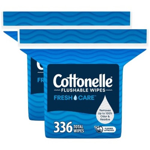 Cottonelle FreshCare Flushable Wipes - 2pk/168ct