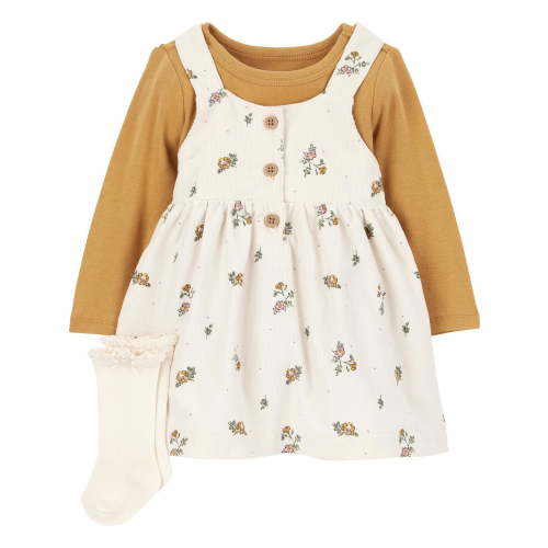 Carter's Child of Mine Baby Girls' Jumper Set - Gold Floral, Sizes: Preemie - 24 Months - Walmart.ca