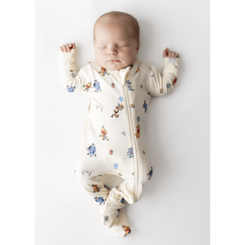 Zippered Footie in Winnie the Pooh Celebration (0-3 mo)
