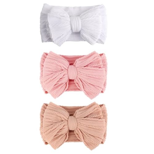 AQOKKA Baby Bows Headbands Nylon Baby Girl Headbands Soft Handmade Hairbands Toddler Hair Accessories for Girls Baby Newborn Infant Kids