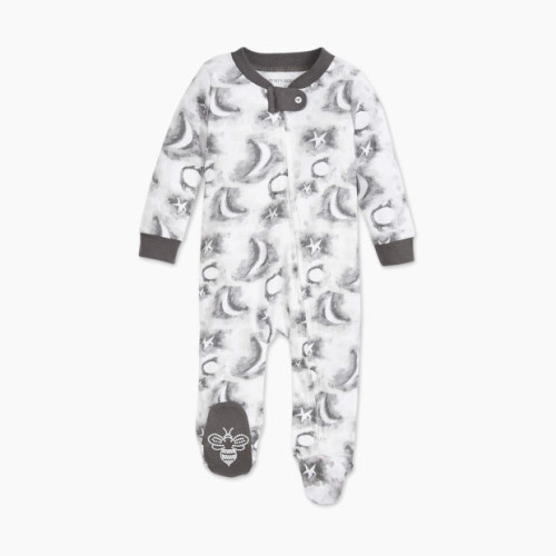 Burt's Bees Baby Organic Sleep & Play Footie Pajamas - Cloudy Night, 0-3 Months