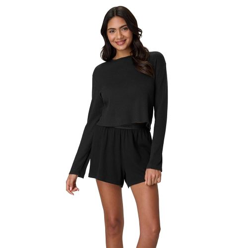 Hanes Sleepwear, Originals Supersoft Comfywear Long-Sleeve Top & Sleep Shorts, Loungewear Set for Women