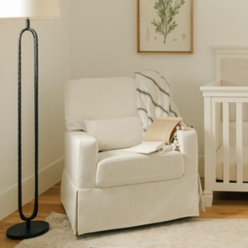 Million Dollar Baby Classic Crawford Pillowback Comfort Swivel Glider in Eco-Performance Fabric- Water Repellent and Stain Resistant