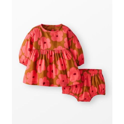 Baby Long Sleeve Twill Dress & Bloomers Set