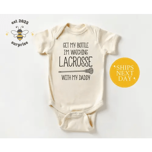 Lacrosse With Daddy Baby Bodysuit