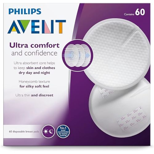 Philips Avent Disposable Breast Pads, 60ct, SCF254/61