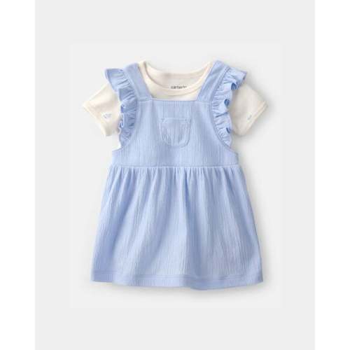 Baby Girl 2-Piece Jumper Dress Set - Blue | Carter's