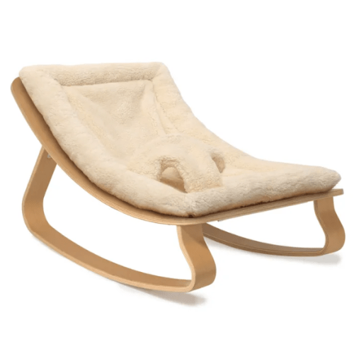 Charlie Crane - Levo Beech Wood Baby Bouncer - Ecru | Smallable