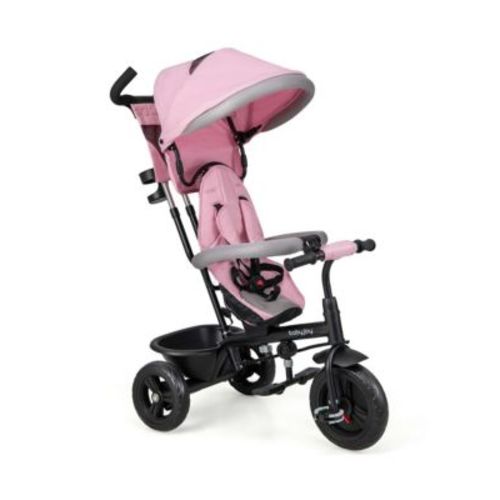 Toddler 4-in-1 Multifunctional Tricycle Trike with Removable Canopy & Push Handle