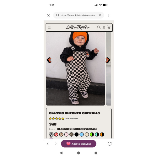 Checker Shorties - Black | Little Trouble