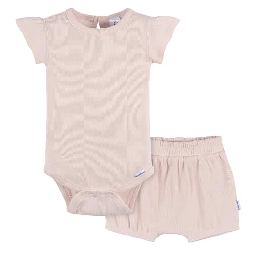 Gerber baby-girls Bodysuit and Shorts Set