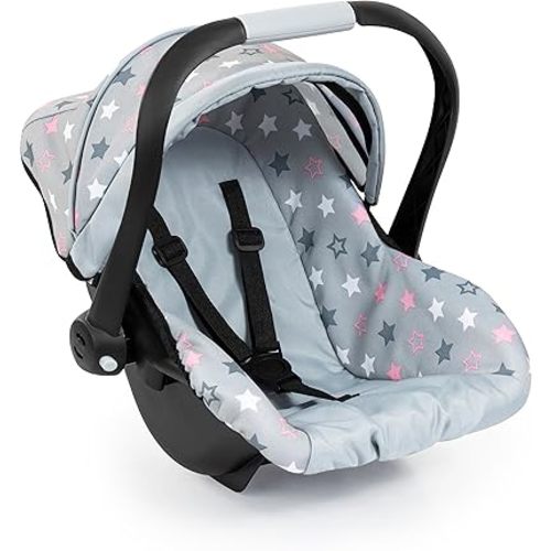 Bayer Baby Doll Car Seat with Retractable Canopy & Harness for Dolls up to 18 in