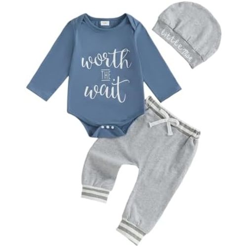 Little Brother Newborn Outfit T-Shirt Romper Top and Pants Sets Baby Coming Home Hospital Clothes Summer Clothing