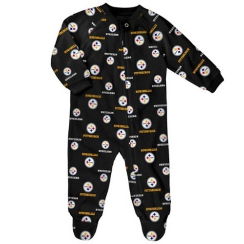NFL Pittsburgh Steelers Infant Boys' Zip-Up Blanket Sleeper, Size: 6-9M