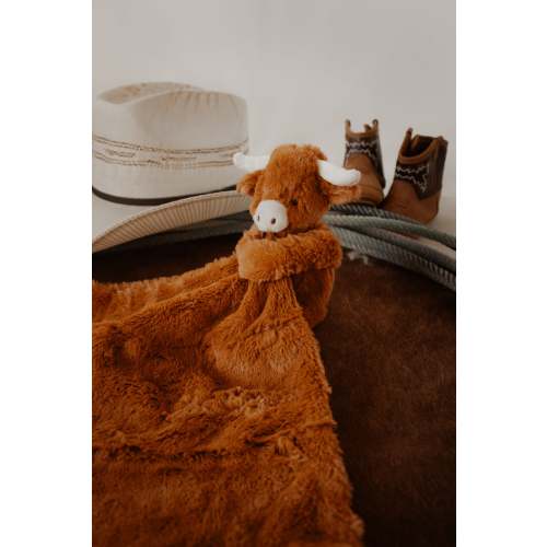 Horned Highland Cow Plush Comforter