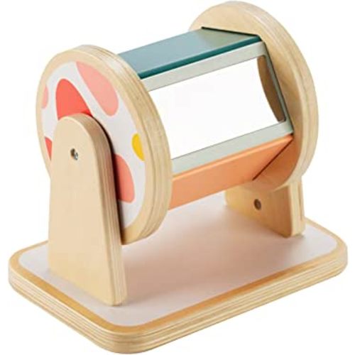 Montessori Spinning Drum, Montessori Toys for Babies 6-12 Months, Montisory Baby Toys for 1 Year Old Infant, Wooden Toys for Baby