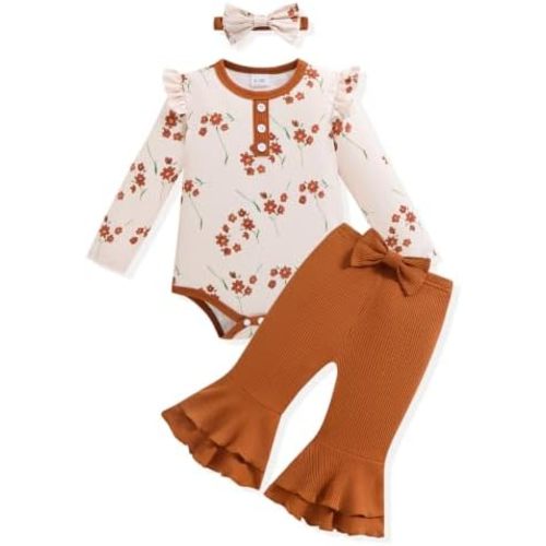 Vibebox Baby Girl Clothes Fall Winter Coming Home Outfits Preemie-12 Months