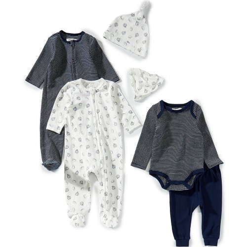 Adventurewear 360 Baby Boys Long Sleeve Football 7-Piece Layette Set