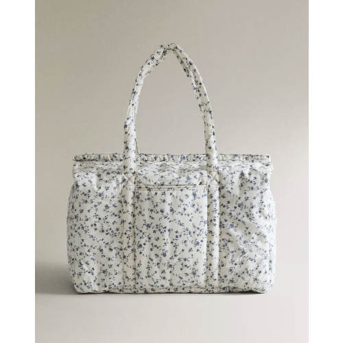 COTTON BLUE FLORAL DIAPER BAG - See all - KIDS AND BABY - BABY | Zara Home United States of America
