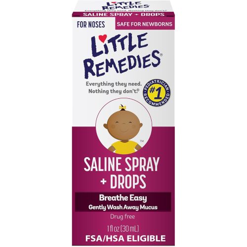 Little Remedies Sterile Baby Saline Nasal Spray and Drops, 1 Fl Oz