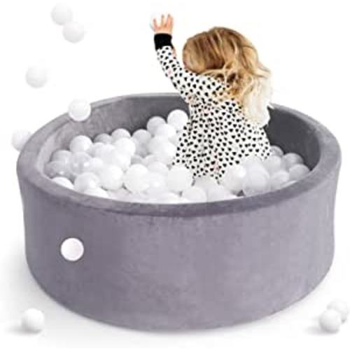 Amazon.com: little dove Kiddie Ball Pit Pool Playpen - Indoor Playpen Premium Handmade Kiddie Balls Pool - Grey : Toys & Games