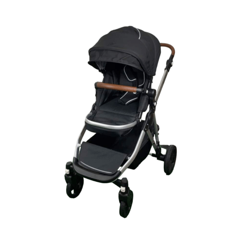 Mockingbird Single to Double 2.0 Stroller, Silver with Penny Leather, Windowpane, Black, 2024