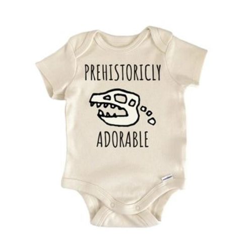 Prehistoric Dinosaur Jurrasic Museum Baby Gift Baby Bodysuit Natural Newborn