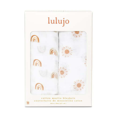 LULUJO SWADDLE SET - RAINBOW + SUN