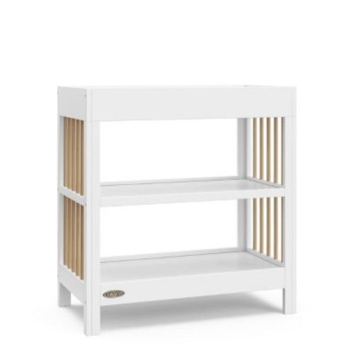 Graco Teddi Changing Table with Water-Resistant Changing Pad White/Driftwood