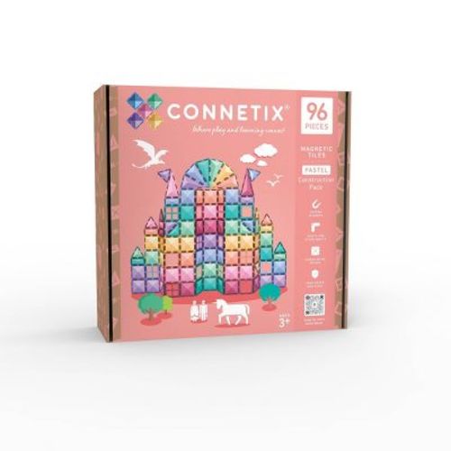 CONNETIX Magnetic Tiles Pastel Construction Pack Building Blocks 96pc