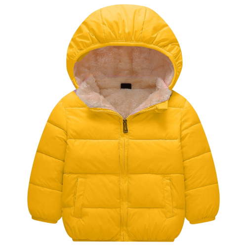 Ketyyh-chn99 Girls Jacket Girls Color Blocked Heavyweight Puffer Jacket Size for 18-24 Months,Yellow