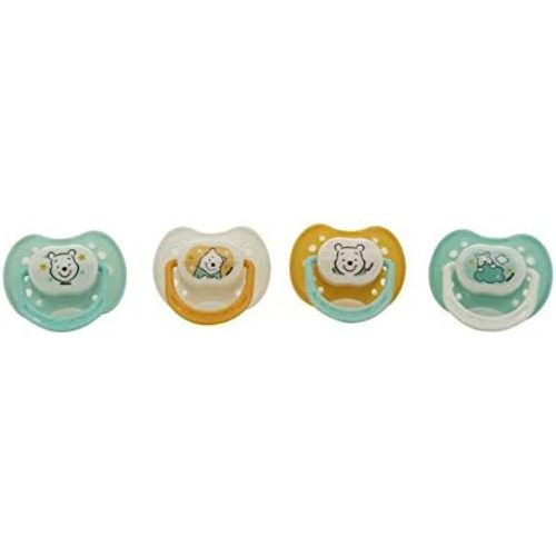 Disney Cudlie Winnie The Pooh Baby 4 Pack of Pacifiers