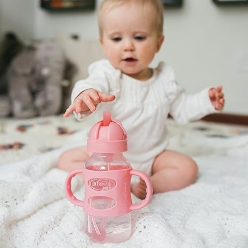 Dr. Brown's Milestones Wide-Neck Sippy Straw Bottle