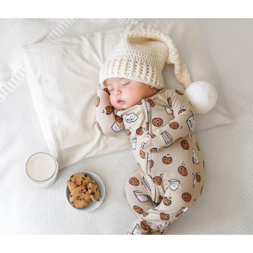 Cookies and Milk Zip Romper