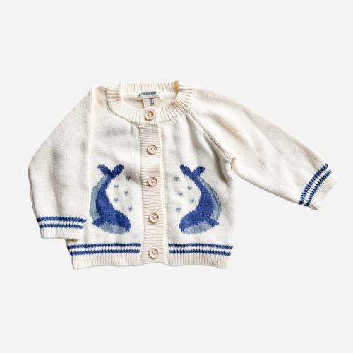 Cotton Whale Cardigan Nautical Baby Newborn Kid Spring Gift: Blue – Joy Street