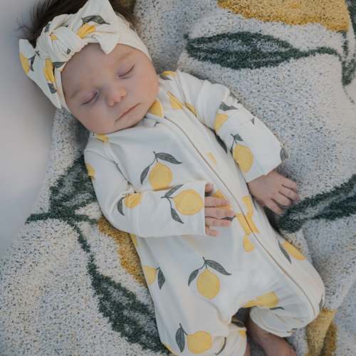 Bamboo Zip Pajamas | Lemon – forever french baby