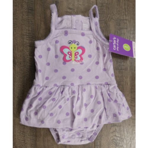 Baby Girl Clothes New Vintage Carter's 3 Month Butterfly Kisses Romper Outfit