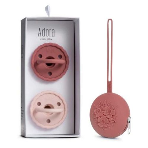 La’dore Baby Pacifier & Case Set – BPA-Free Silicone Soother for Teething Relief + Portable Pacifier Holder for Travel & Storage