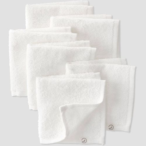 little Planet By Carter's Baby 6pk Organic Cotton Washcloth Set - Cream