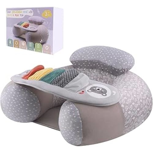 Sit Me Up Floor Seat for Baby 3-36 Months with Cover, Portable Baby Chair with Detachable Activity Sensory Tray, Infant Floor Seats & Loungers for Sitting up, Piano