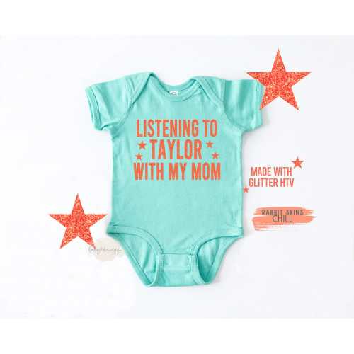 Listening to Taylor with My Mom,The Life Of A Baby Girl, Baby Onesie®, Custom Taylor Onesie® Mommy n Mini Era Shirt, Shower Gift, Baby Girl