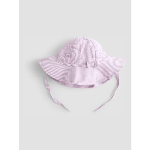 Lilac Stripe Floppy Sun Hat