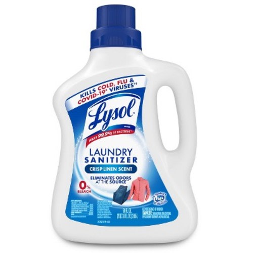 Lysol Laundry Sanitizer Crisp Linen Detergent Booster - 90oz