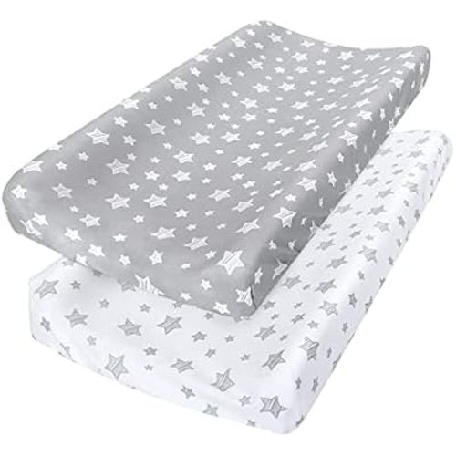 Changing Pad Cover for Boys Girls, Soft Unisex Diaper Change Table Sheets